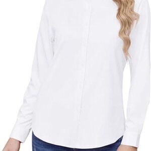 Wrinkle Free Womens Button Down Shirts for Women Long Sleeve Stretch Business